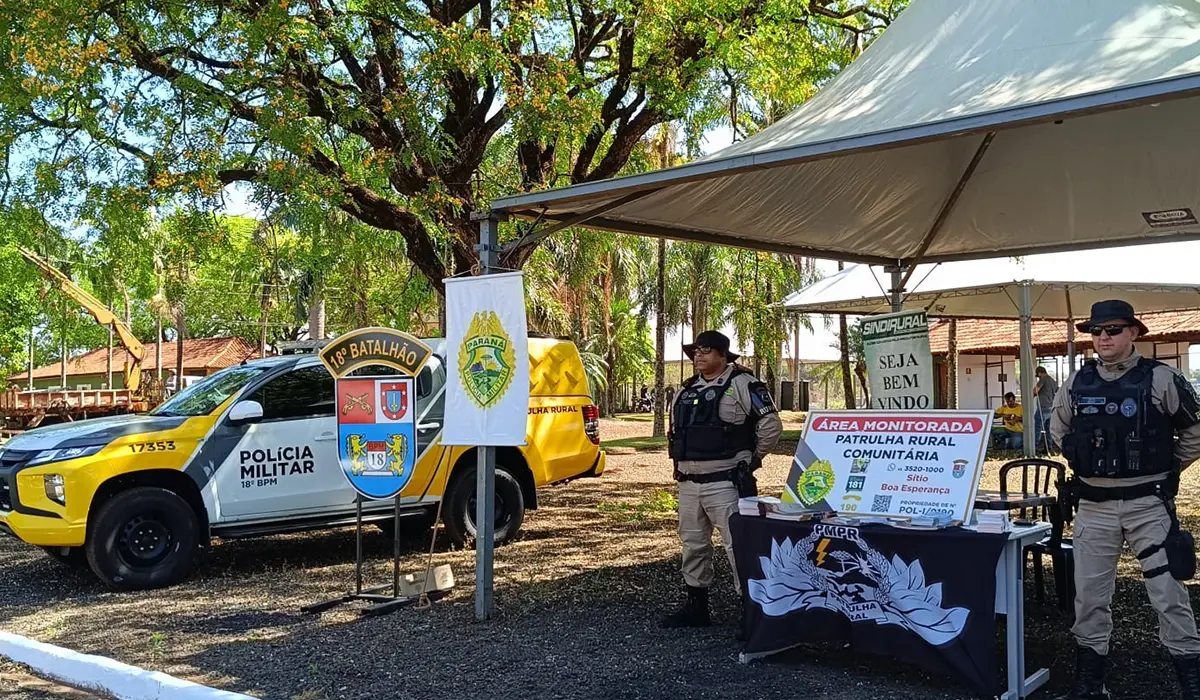 Patrulha Rural do 18º BPM recebe internet via satélite Starlink do Conseg Rural e Sindicato Rural de Cornélio Procópio