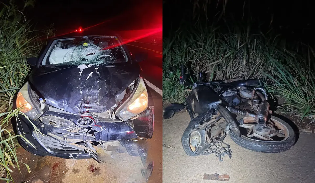 COLISÃO TRASEIRA NA PR-090 DEIXA UM MORTO E UM FERIDO EM NOVA SANTA BÁRBARA