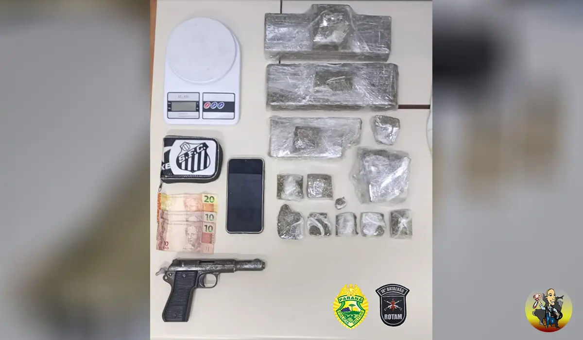 Três homens são presos com drogas, arma e dinheiro em operação da ROTAM em Andirá