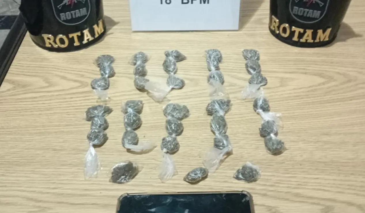 Suspeito de Tráfico é Preso com 33 Porções de Maconha em Nova América da Colina