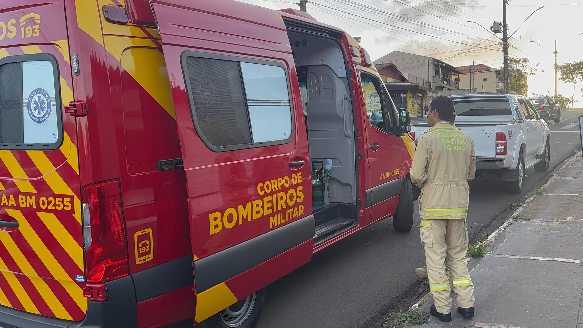 Adolescente de 14 anos é encaminhado ao hospital após queda de bicicleta seguida de novo impacto em Cornélio Procópio