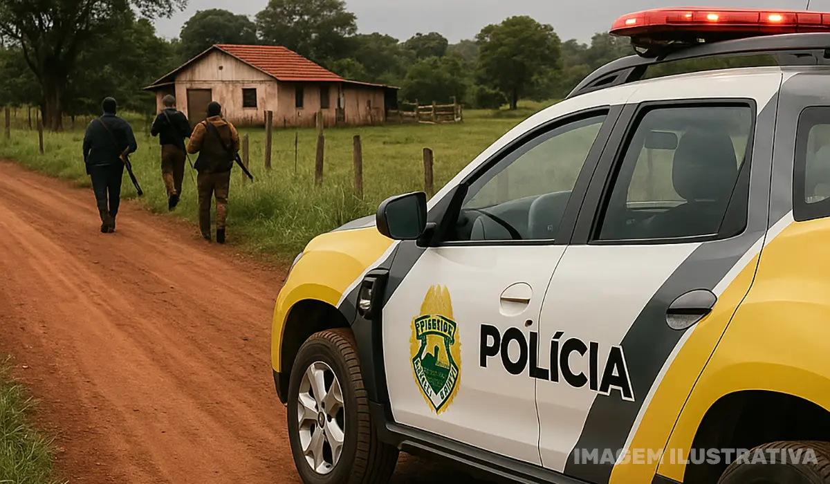 Assaltantes armados invadem sítio, roubam celulares, relógios, dinheiro e levam carro em São Sebastião da Amoreira
