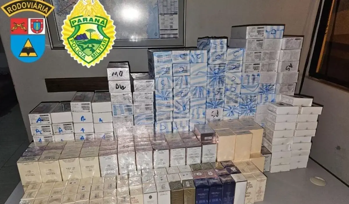 Polícia Rodoviária Estadual apreende produtos do Paraguai em operação na PR-855 em Bandeirantes
