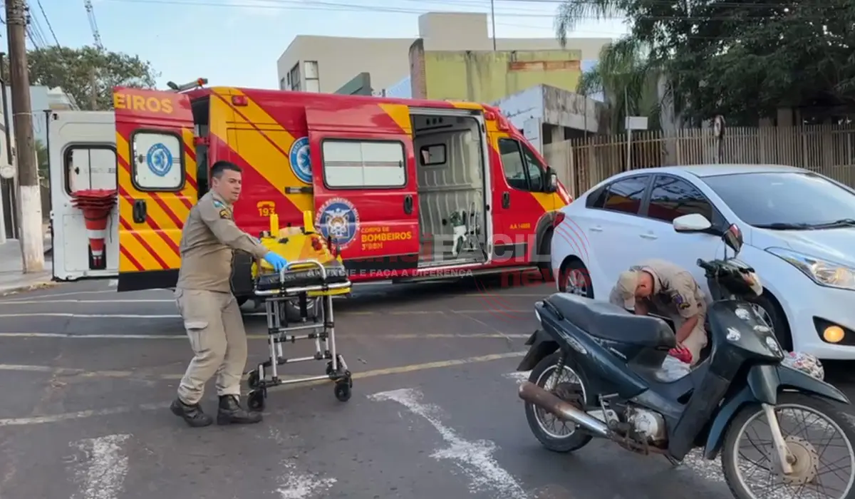 Idosa de 77 anos é atropelada na Rua Nações Unidas e encaminhada ao hospital