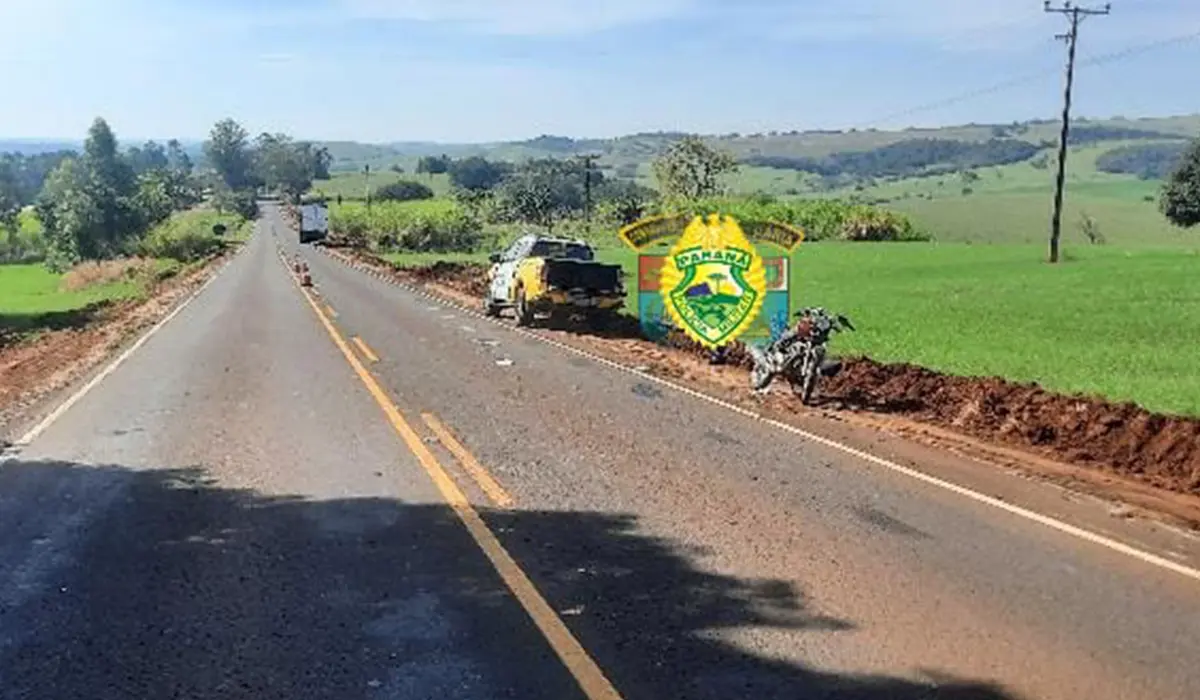 Acidente na PR-218 em Nova Fátima Deixa Motociclista Ferido