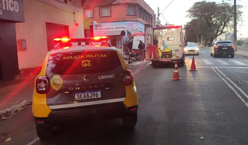 Colisão entre Motocicleta e Automóvel Mobiliza Corpo de Bombeiros em Cornélio Procópio