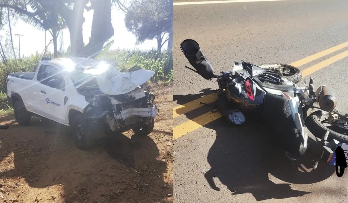 Tragédia na Estrada: Colisão Fatal entre Moto e Picape em Santa Amélia