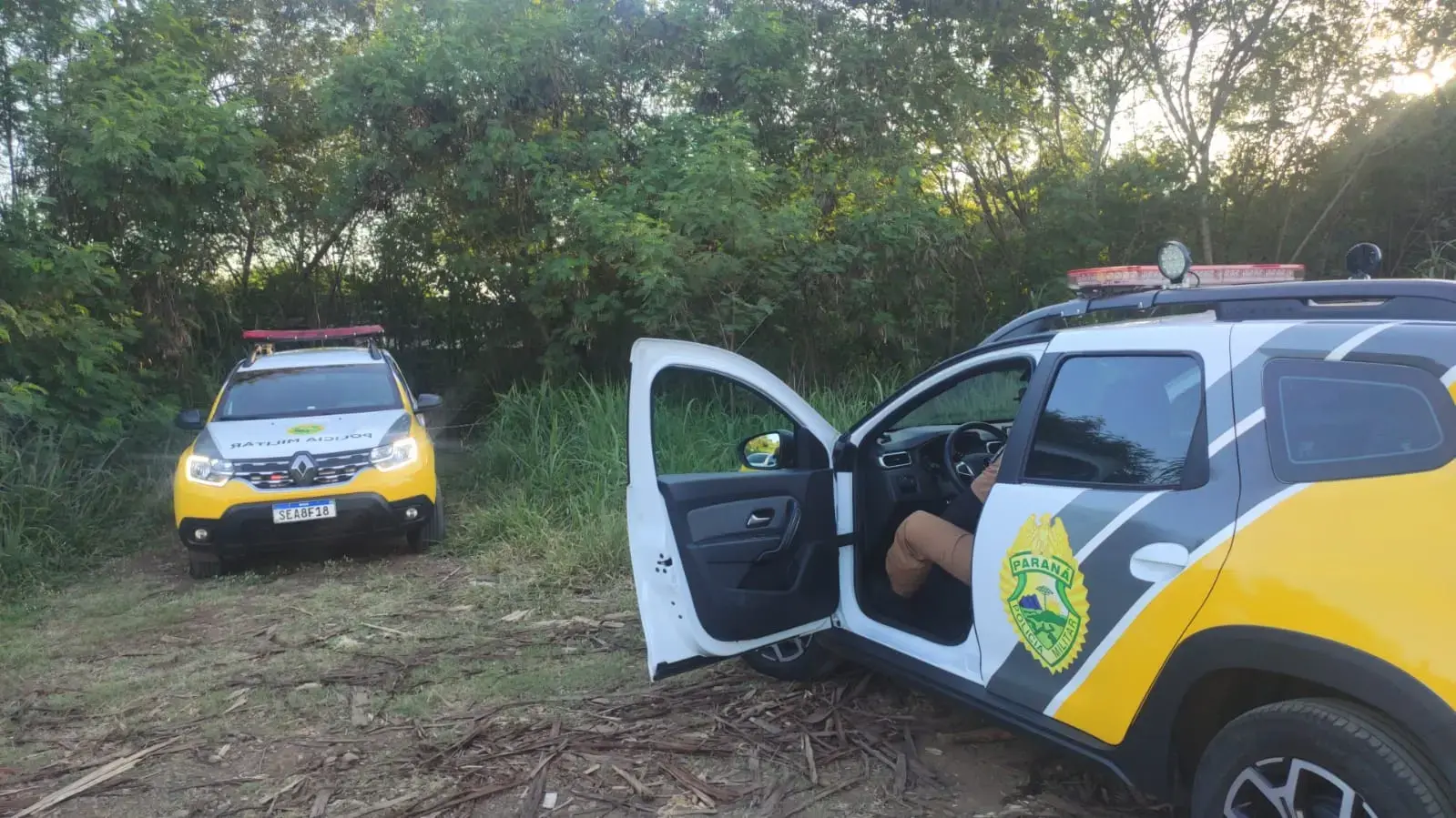 Condutor é preso após acidente com carro furtado e drogas em Nova Santa Bárbara