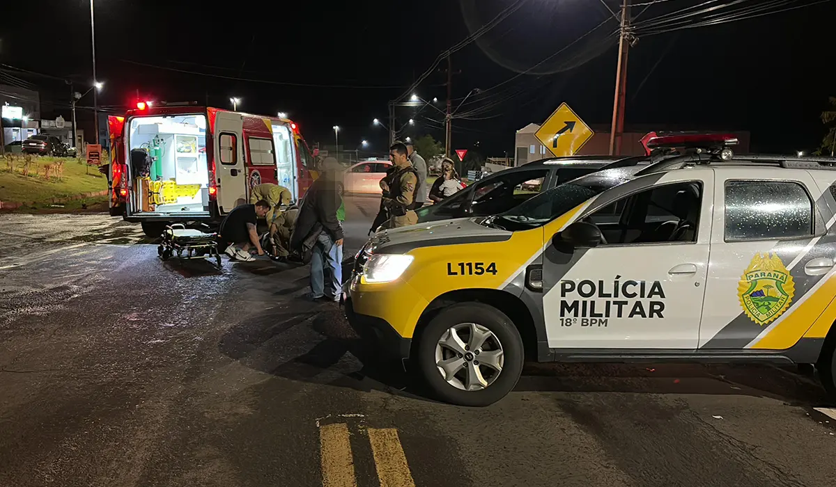 Acidente na PR-160: Motociclista Socorrido após Colisão com Carro