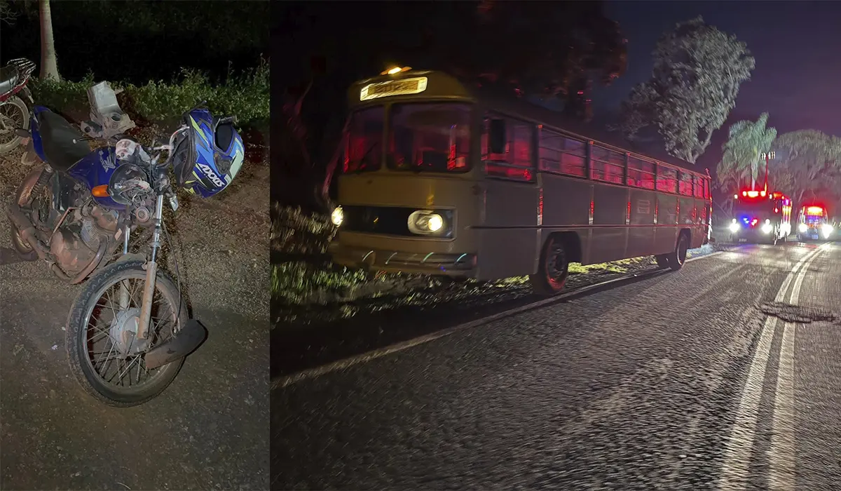 Grave Acidente na PR-436: Motociclista Fica Ferido Após Colisão com Ônibus