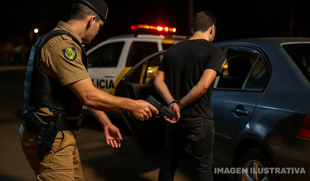 Homem é detido após ameaçar funcionários com simulacro em lanchonete de Santa Mariana